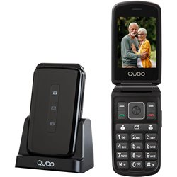 Qubo P-210NW Téléphone portable 4G pour seniors/Noir