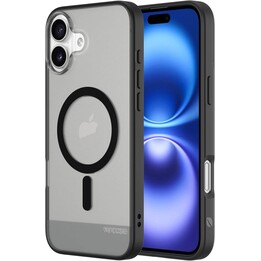 Custodia Incase Slim per iPhone 16 Plus con MagSafe, design trasparente, presa sicura, nera