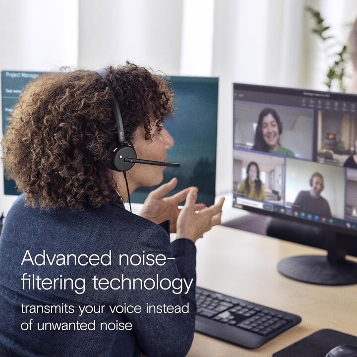 EPOS IMPACT 460T, Auriculares supraaurales binaurales con micrófono dual, Cancelación de ruido, USB-C/USB-A, Microsoft Teams, Zo