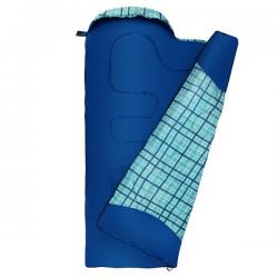 Saco de dormir NILS CAMP NC2009 a cuadros azules talla L.
