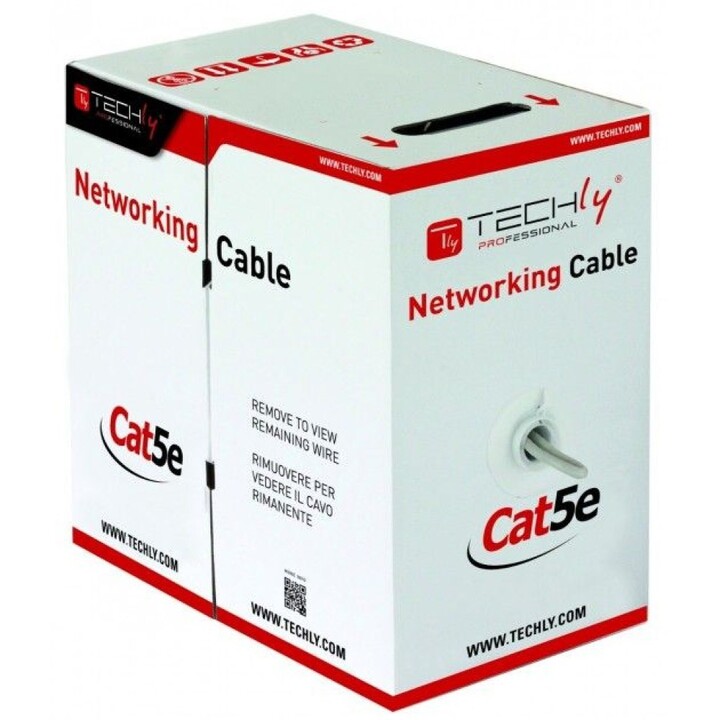 Techly ITP8-RIS-0305LO network cable Black 305 m Cat5e F/UTP (FTP)