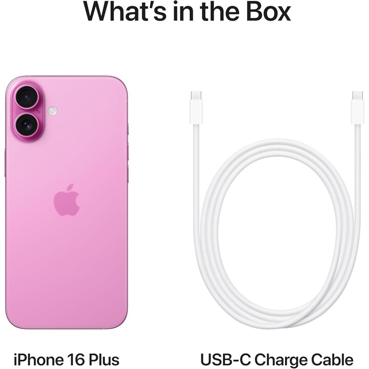 Apple iPhone 16 Plus 256 Go, téléphone portable 5G avec Apple Intelligence, contrôle de l'appareil photo, puce A18, Rose