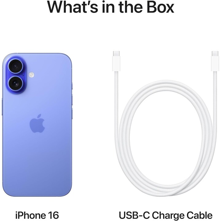 Apple iPhone 16 256 GB, 5G-Mobiltelefon mit Apple Intelligence, Kamerasteuerung, A18-Chip, Ultramarin