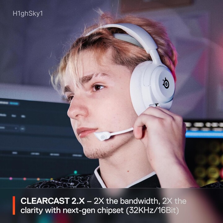 SteelSeries Arctis Nova 5P Wireless - Casque de jeu multi-systèmes - Blanc - Pilotes magnétiques en néodyme
