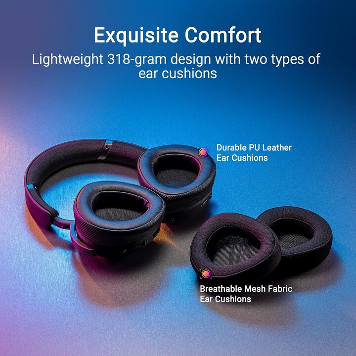 Fones de ouvido Asus Rog Delta Ii sem fio e com fio para jogo USB tipo C Bluetooth preto