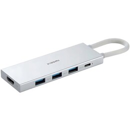 Xiaomi Hub 5 en 1 Tipo C USB-C+USB 3.0x3+HDMI Plata
