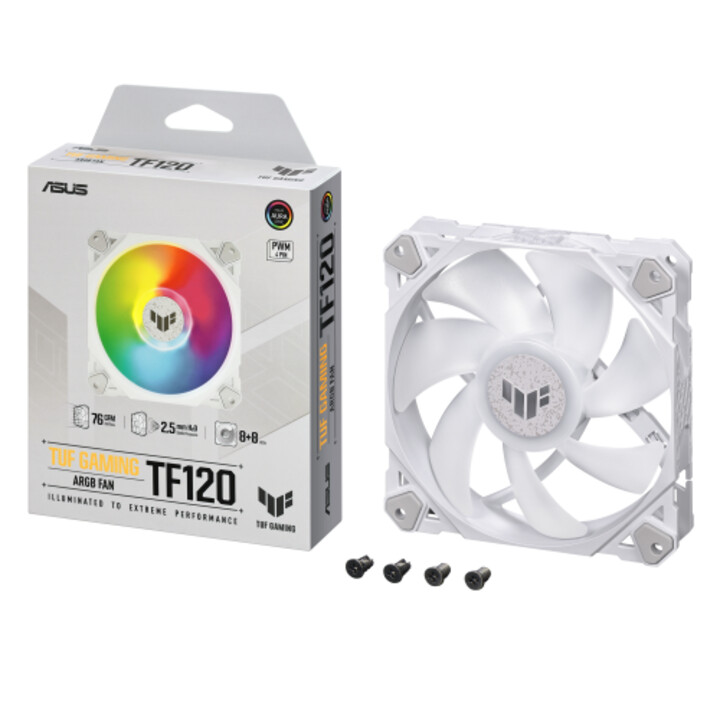 Asus Tuf Gaming Tf120 Argb White Edition Computer Case Air Cooler 12 Cm White 1 Pc(s)