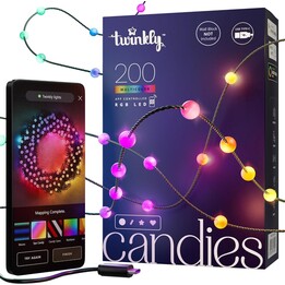 Twinkly Candies – 200 RGB-LEDs-Perllichter, grünes Kabel, USB-C