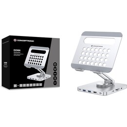 Conceptronic Silver Tablet-Unterstützung + 8-in-1-Replikator-Anschluss