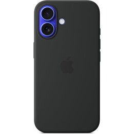 Coque en silicone Apple iPhone 16 avec MagSafe - Noir