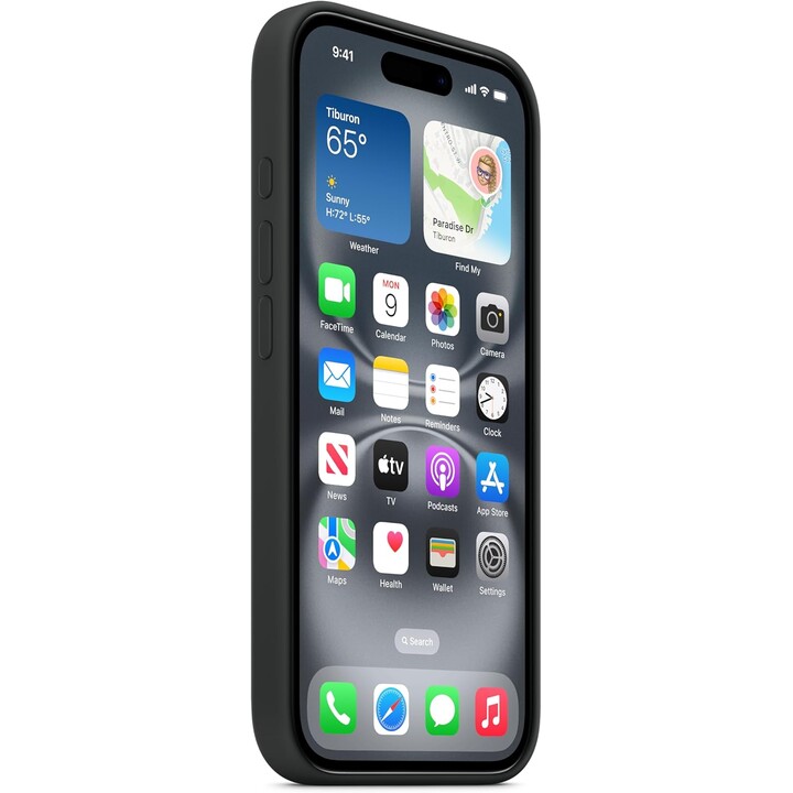 Apple iPhone 16 Silicone Case with MagSafe - Black