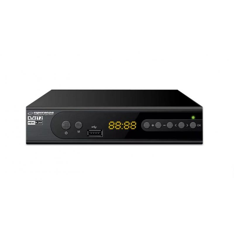 Esperanza EV106R descodificador para televisor Cable Negro