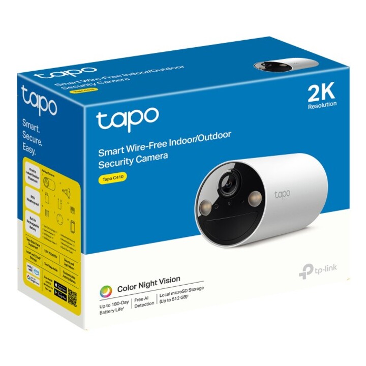 TP-Link Telecamera di sorveglianza Tapo C410 Telecamera di sicurezza Bullet IP Esterno 2304 x 1296 Pixel Soffitto/parete