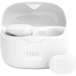 Écouteurs JBL Tune Buds, Bluetooth et sans fil, résistants à l'eau et antibruit, blancs