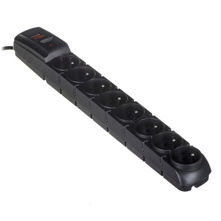 ACAR S8 PRO base múltiple 8 salidas AC Interior Negro
