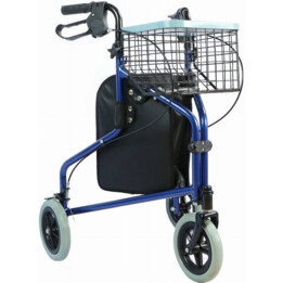 Practical three-wheeled walker with basket and bag - RF-621