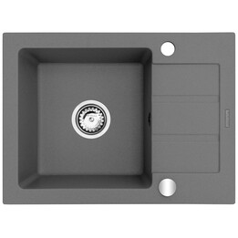 Waschbecken mit Abflusspyramis MaidSinks 62x44 1B 1d Grau