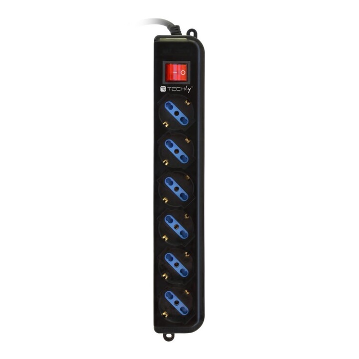 Techly IUPS-PCP-6V base múltipla 1,5 m 6 tomadas CA Preto