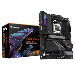 Scheda madre GIGABYTE X870E A ELITE WIFI7 - Compatibile con CPU AMD Ryzen 9000, VRM digitale a 16+2+2 fasi, DDR5 fino a 8000 MHz