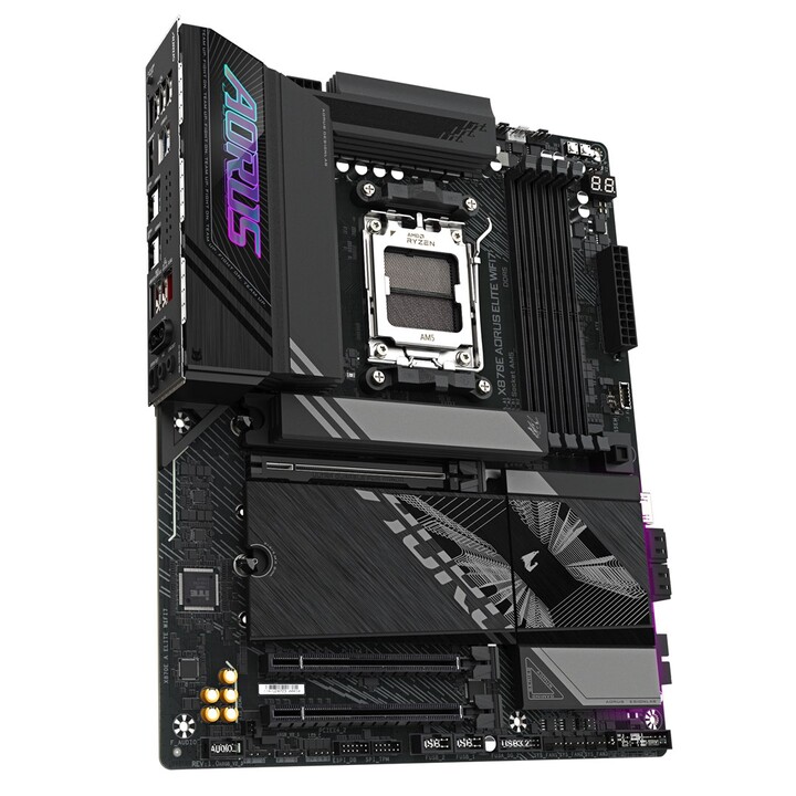 GIGABYTE X870E A ELITE WIFI7-Mainboard - Unterstützt AMD Ryzen 9000 CPUs, 16+2+2 Phasen Digital-VRM, bis zu 8000MHz DDR5 (OC), 4