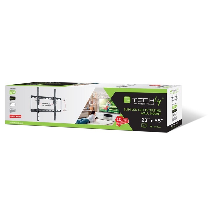 Techly ICA-PLB 161M TV stand 139.7 cm (55") Black