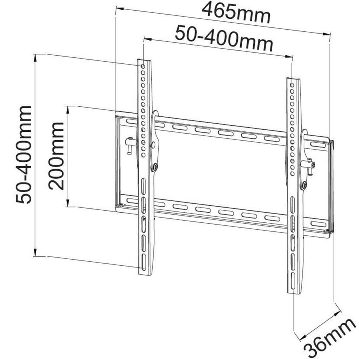 Techly ICA-PLB 161M TV stand 139.7 cm (55") Black