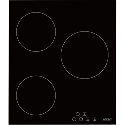 Placa vitrocerámica Mpm 45 Vcb 21 3 Zonas 45 cm Negro