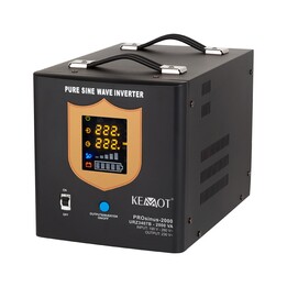 Uninterruptible power supply KEMOT PROsinus-2000 converter with pure sine wave and charging function 12V 230V 2000VA/1200W - bla