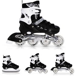 NH10905 4en1 NEGRO TALLA M. L(39-42) PATINES EN LÍNEA CON DIM. 
