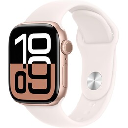 Apple Watch Series 10 GPS Cellular 42 mm caixa de alumínio ouro rosa com pulseira esportiva rosa blush - tamanho M/L