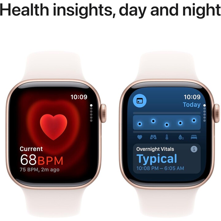 Apple Watch Series 10 GPS Cellular 42mm Rose Gold Aluminum Case with Blush Pink Sport Band - Size M/L