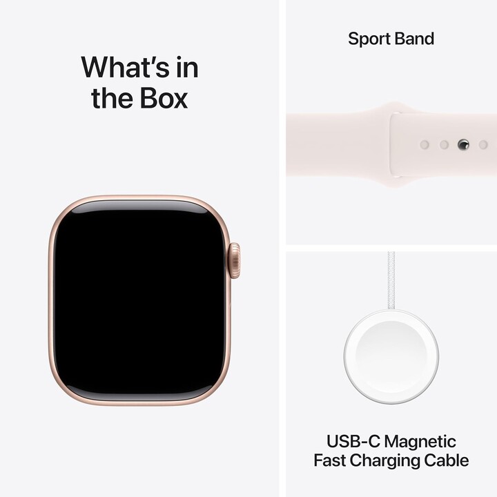 Apple Watch Series 10 GPS Cellular 42mm Rose Gold Aluminum Case with Blush Pink Sport Band - Size M/L