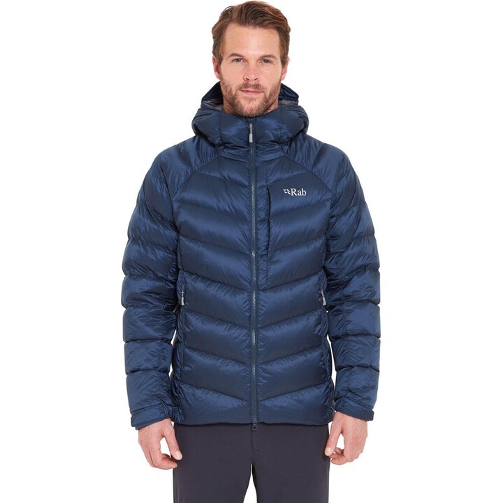 Rab, Glaceon Pro, Technical mountain down jacket, Size L, Tempest Blue