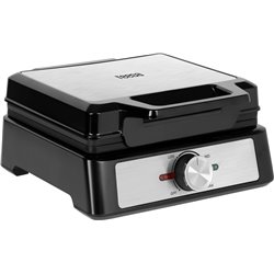 Piastra per waffle TEESA, 2 waffle, 1600 W, acciaio inossidabile, potenza regolabile