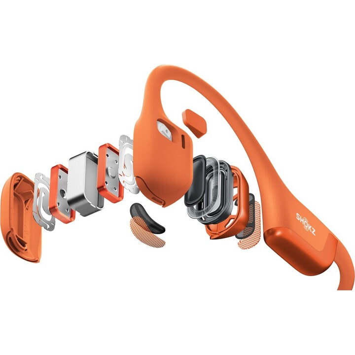 Shokz S820-ST-BK-US OpenRun Pro 2 fones de ouvido sem fio abertos em laranja
