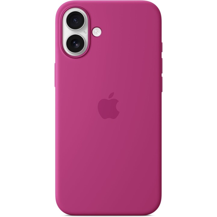 Coque en silicone Apple iPhone 16 Plus avec MagSafe - Fuchsia
