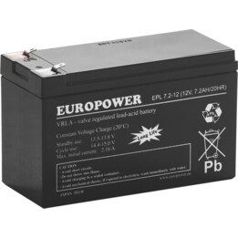 Batterie AGM EUROPOWER série EPL 12V 7,2Ah T1