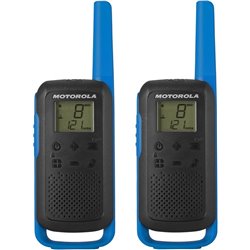 Motorola Mobility T62 Walkie Talkie, Blue/Black, 2 Pieces