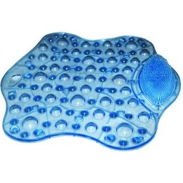 Aston, Bath Mat with Absorbent Surface and Non-Slip Base for Enhanced Bathroom Safety, Blue