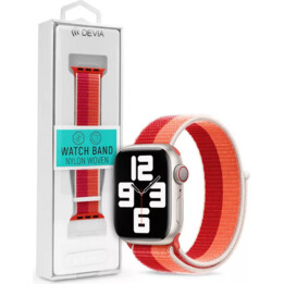 Devia-Armband für Apple Watch 38/40/41 mm Loop Duo Pfingstrosenrosa/Rot
