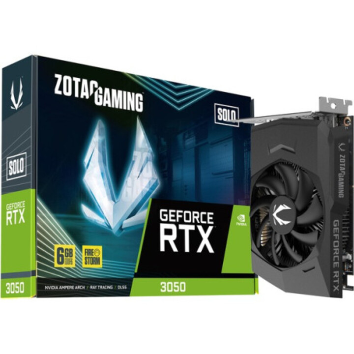 Vga Zotac Rtx 3050 6 GB, nur GDDR6, NV, RTX 3050, GDDR6, 6 GB, 96 Bit, HDMI + 3 DP, 1 Lüfter (zt-a30510g-10l)