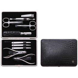 Zwilling Classic Inox Maniküre-Set – Lederetui, 10-teilig – Schwarz