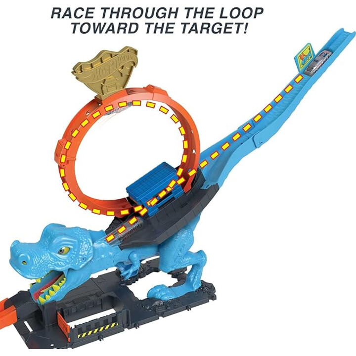 Hot Wheels City T-Rex Chomp Down, set da gioco
