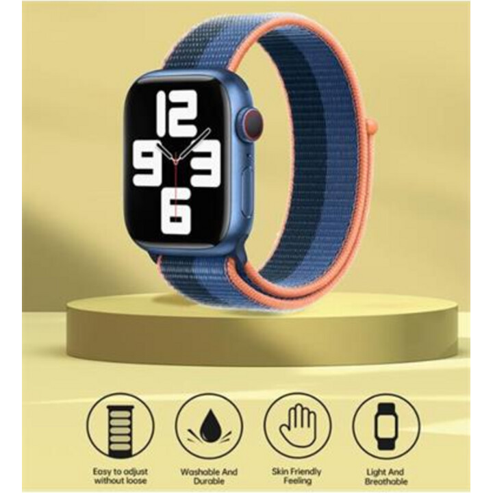DEVIA STRAP FOR APPLE WATCH 42/44/45/49MM LOOP DUO PINCH BLUE/MIDNIGHT BLACK