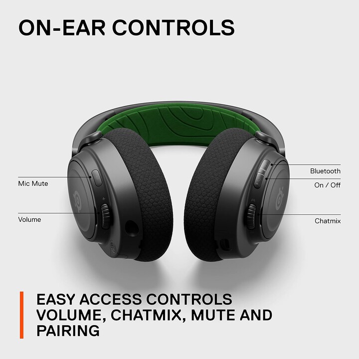 Steelseries Arctis Nova 7x Wireless And Wired Headphones Headband Gaming USB Type C Bluetooth Black, Green