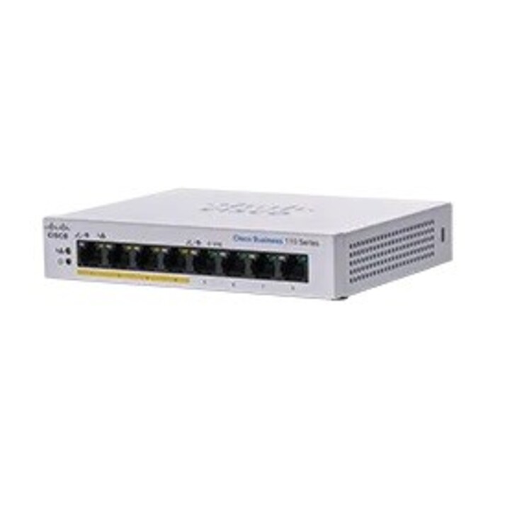 Cisco CBS110-8PP-D-EU switch Gigabit Ethernet não gerido PoE cinzento