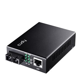 Cudy MC100GSB-40B conversor de mídia Gigabit Ethernet 1000 Mbit/s preto