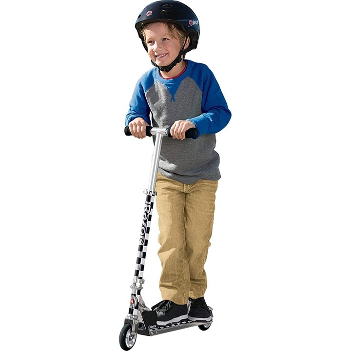 Razor A Klapp-Tretroller für Kinder schwarz/weiß