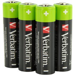 Piles rechargeables Verbatim type aa lr6 pack 4