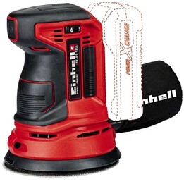 Einhell 4462010, TE-RS 18 Levigatrice ad orbita casuale Li-Solo, sistema a micro-velcro, rosso